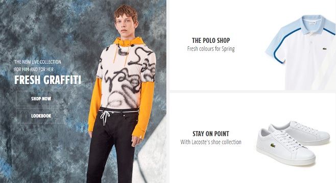 Lacoste Homepage Screenshot