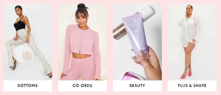 PrettyLittleThing Homepage