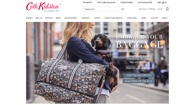 Cath Kidston Homepage Screenshot