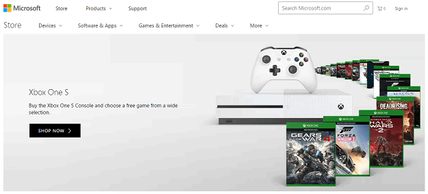 Microsoft Store Homepage Screenshot